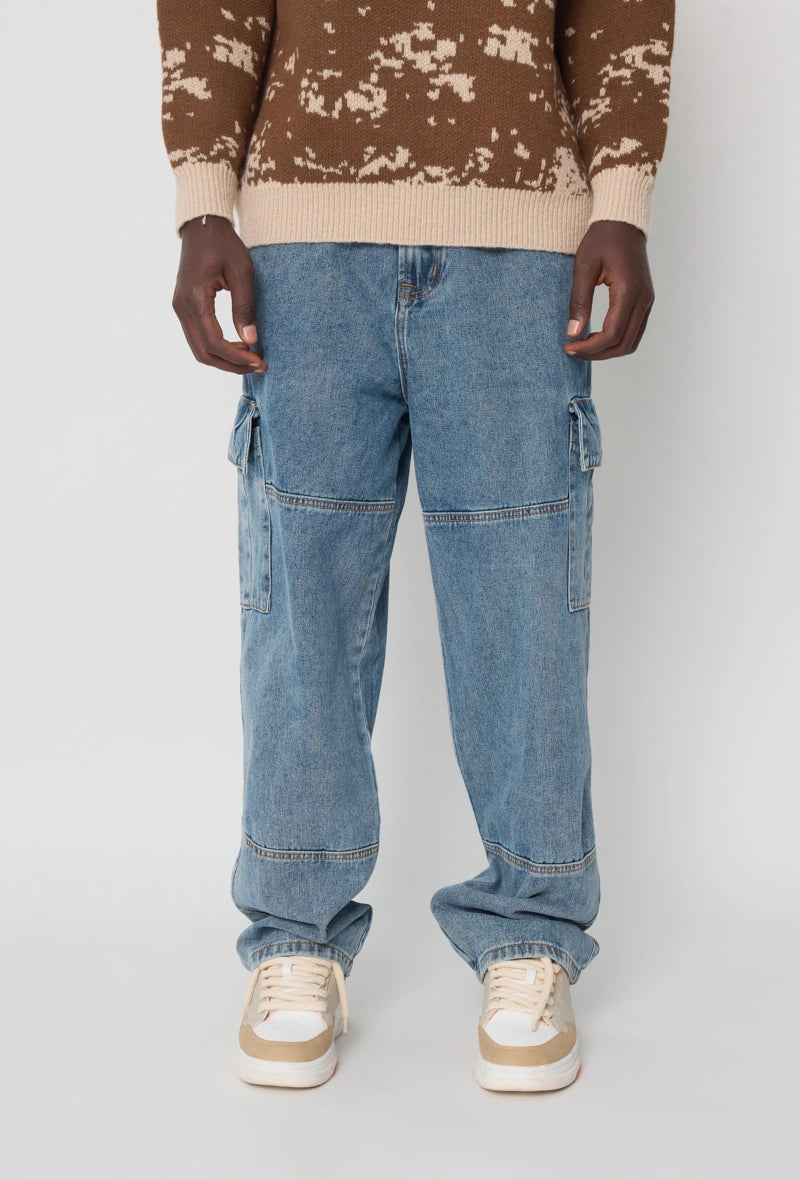 Pantalon en jean coupe droite