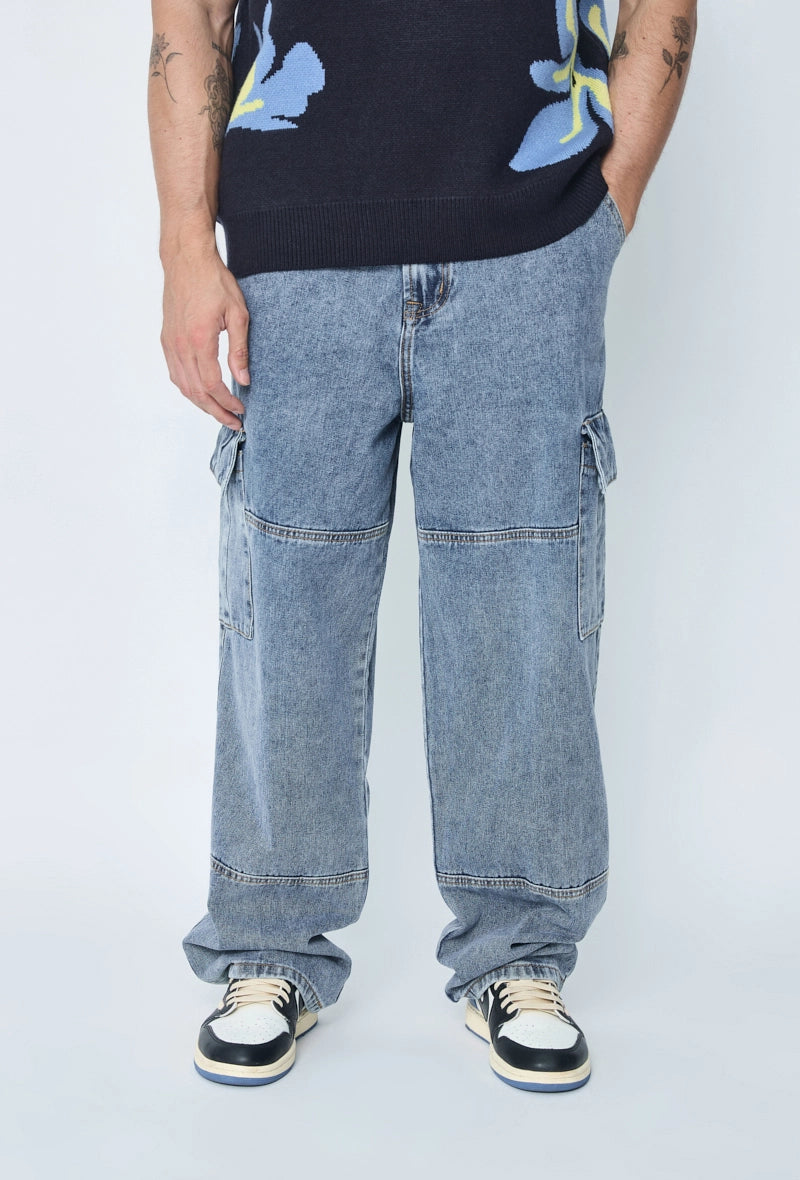 Pantalon en jean coupe droite