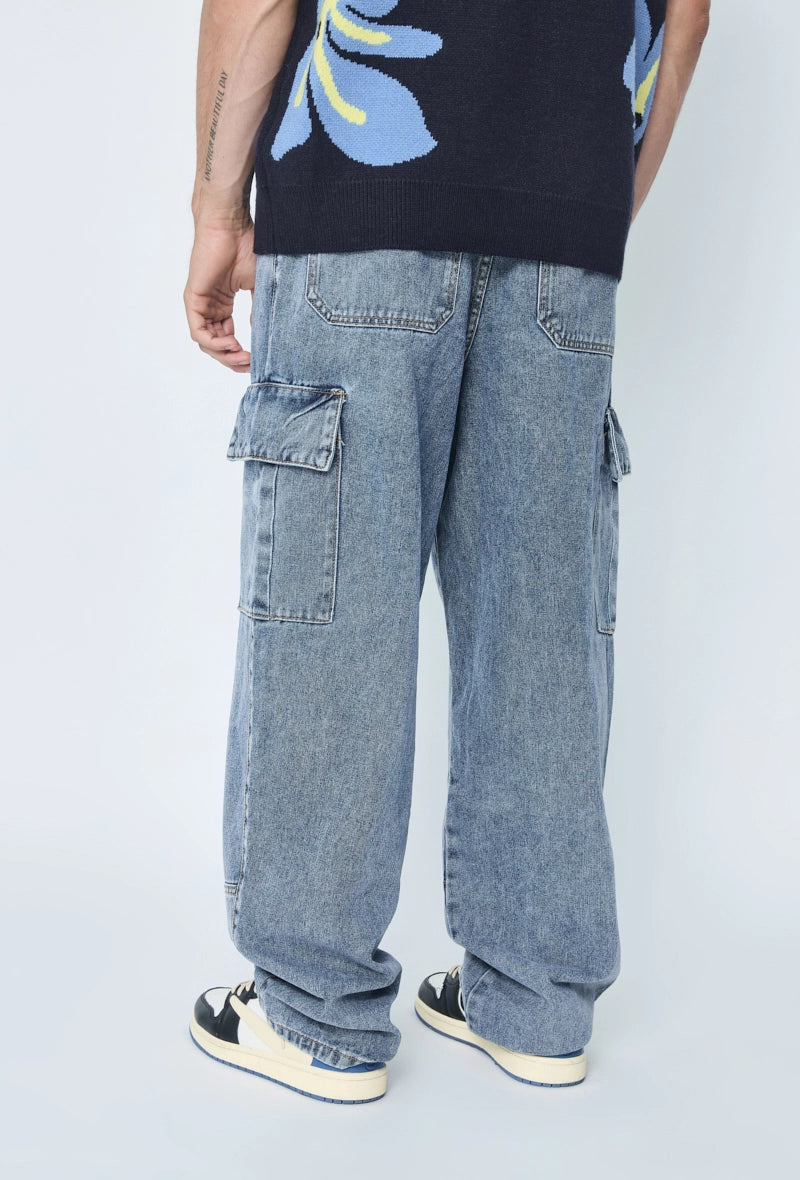 Pantalon en jean coupe droite