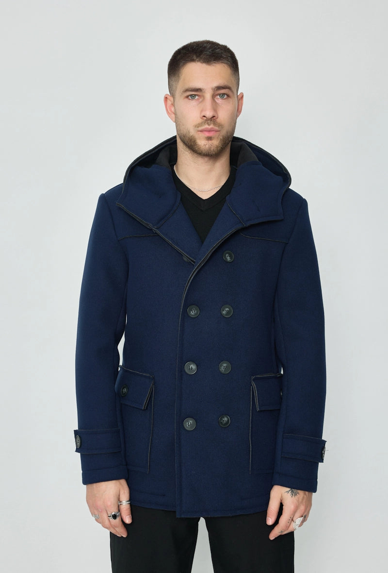 Manteau uni classique à capuche