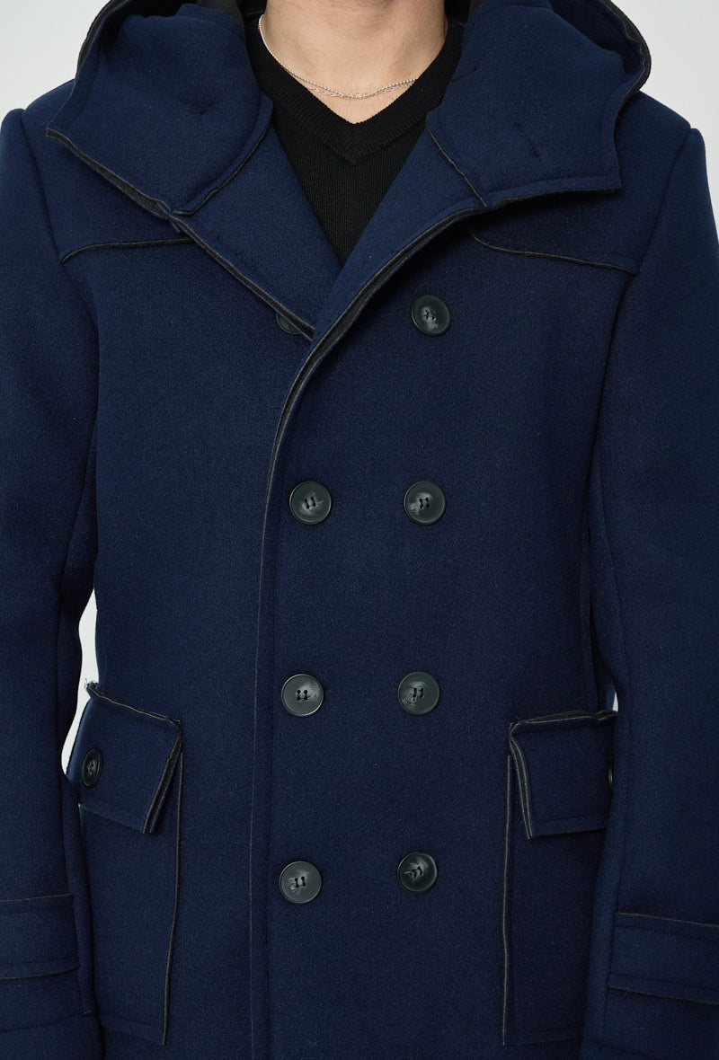 Manteau uni classique à capuche