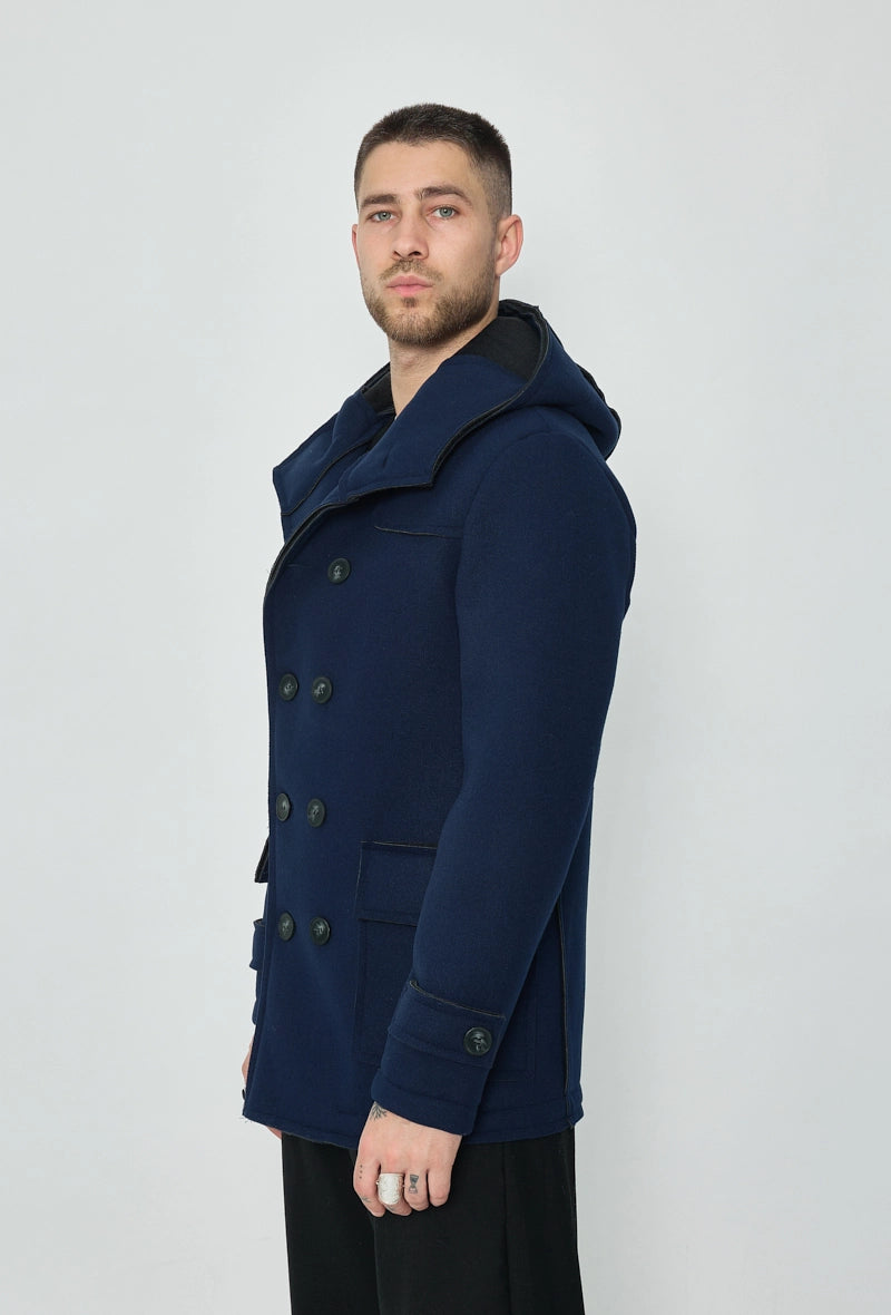 Manteau uni classique à capuche