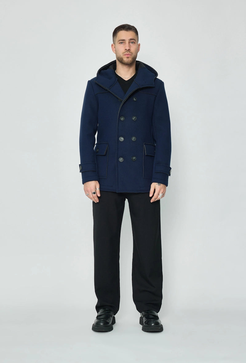 Manteau uni classique à capuche