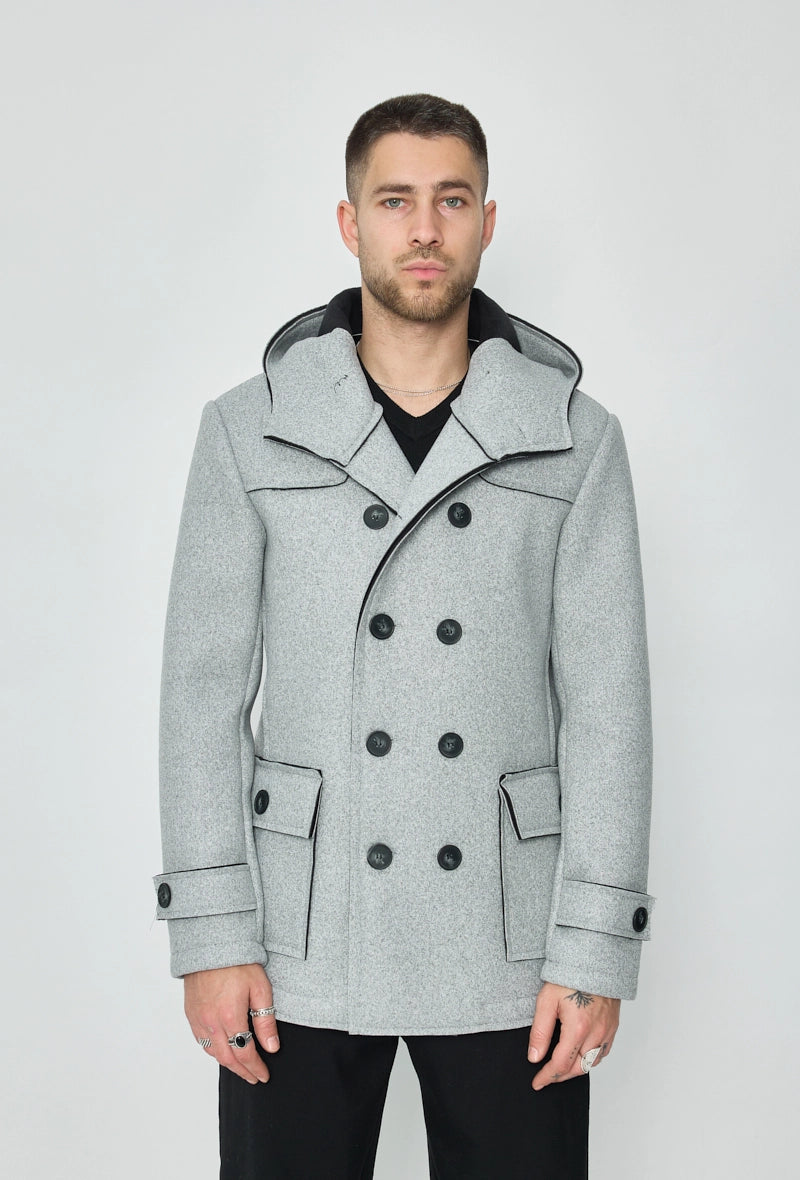 Manteau uni classique à capuche