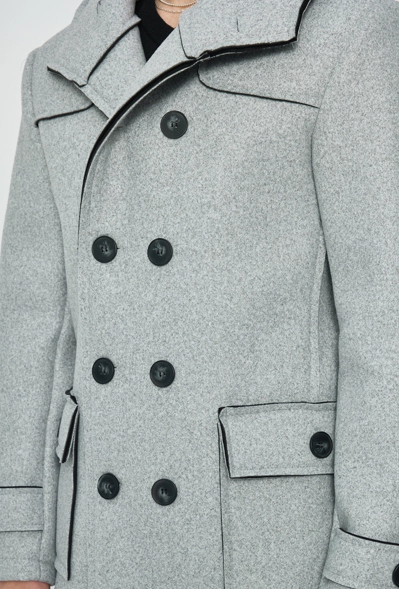 Manteau uni classique à capuche