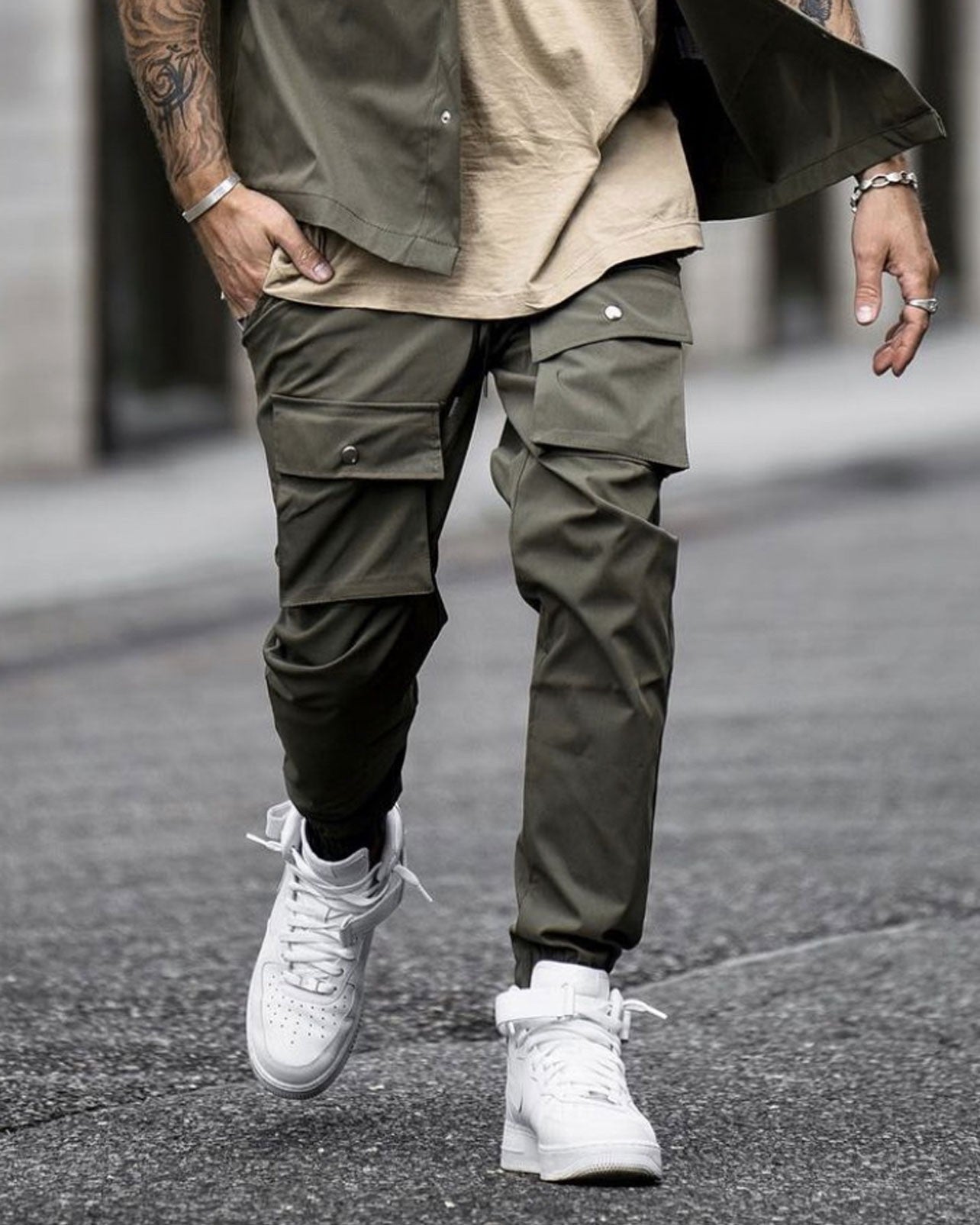 Cargo jogger pants Frilivin