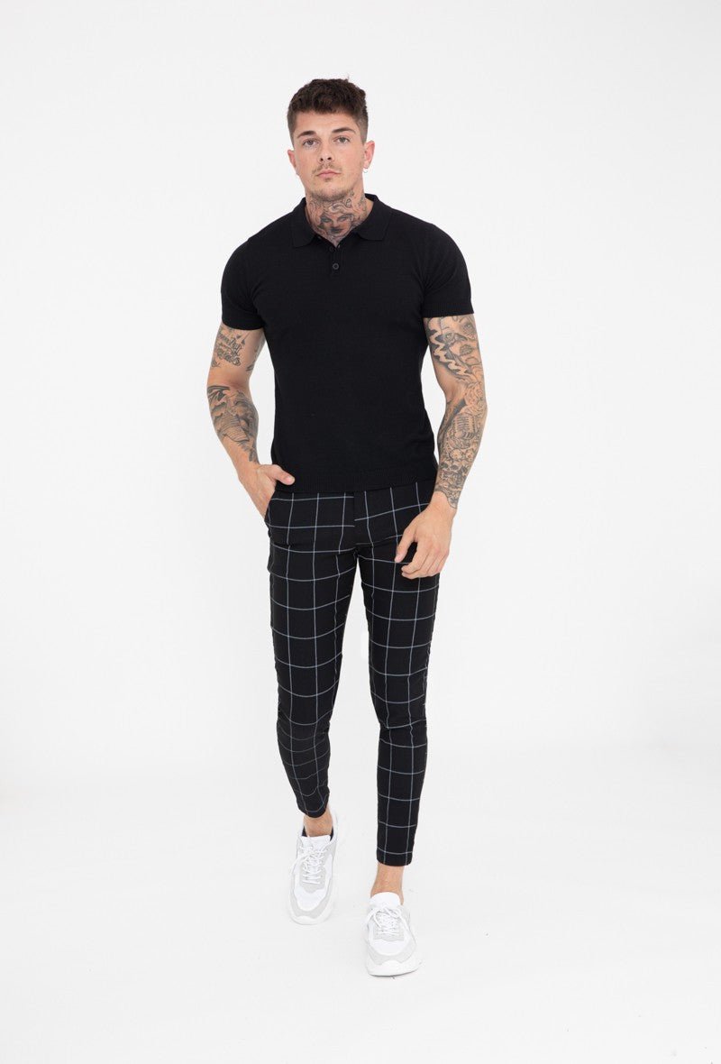 Homme pantalon carreaux sale