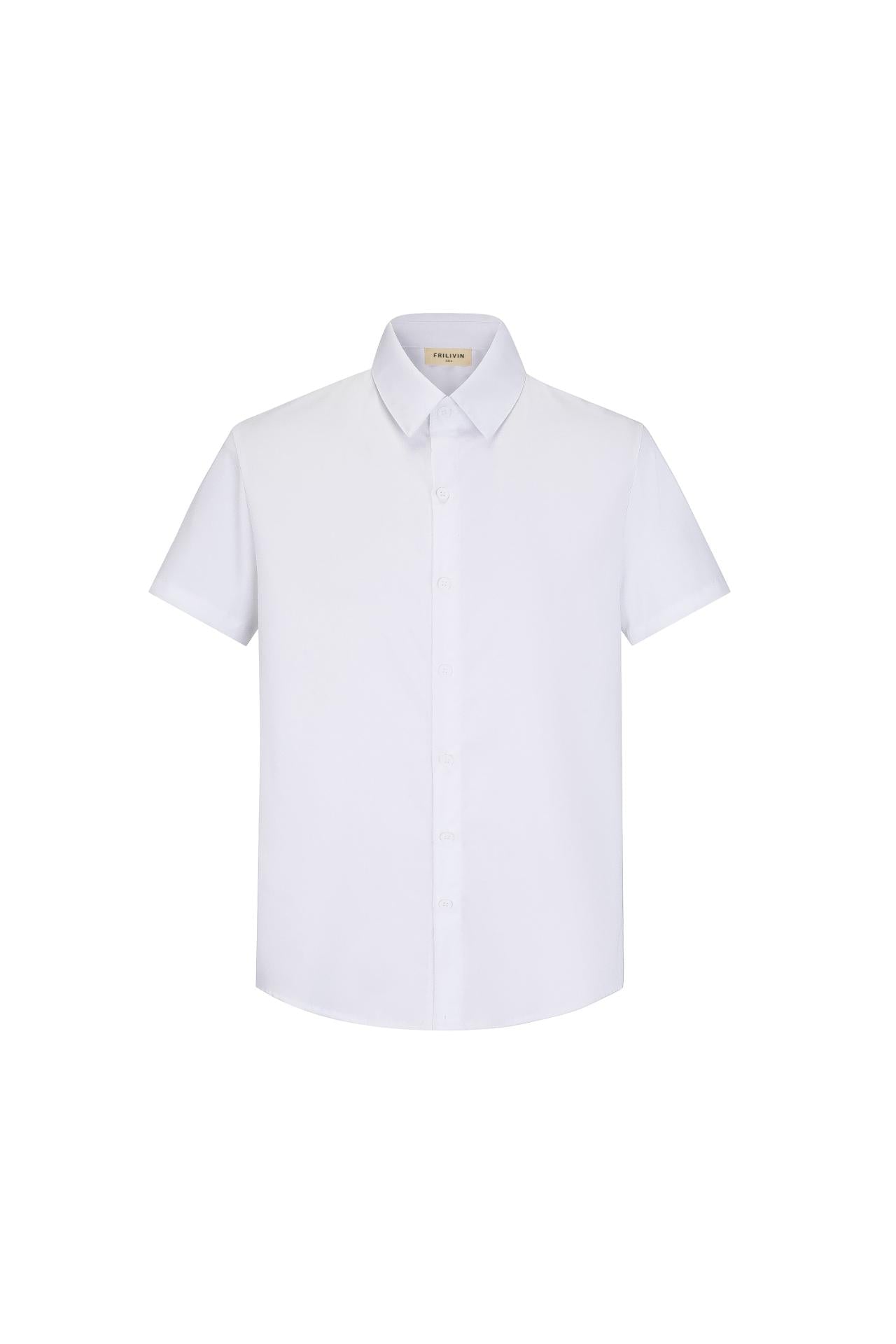 Chemise classique uni à manches courtes - Frilivin