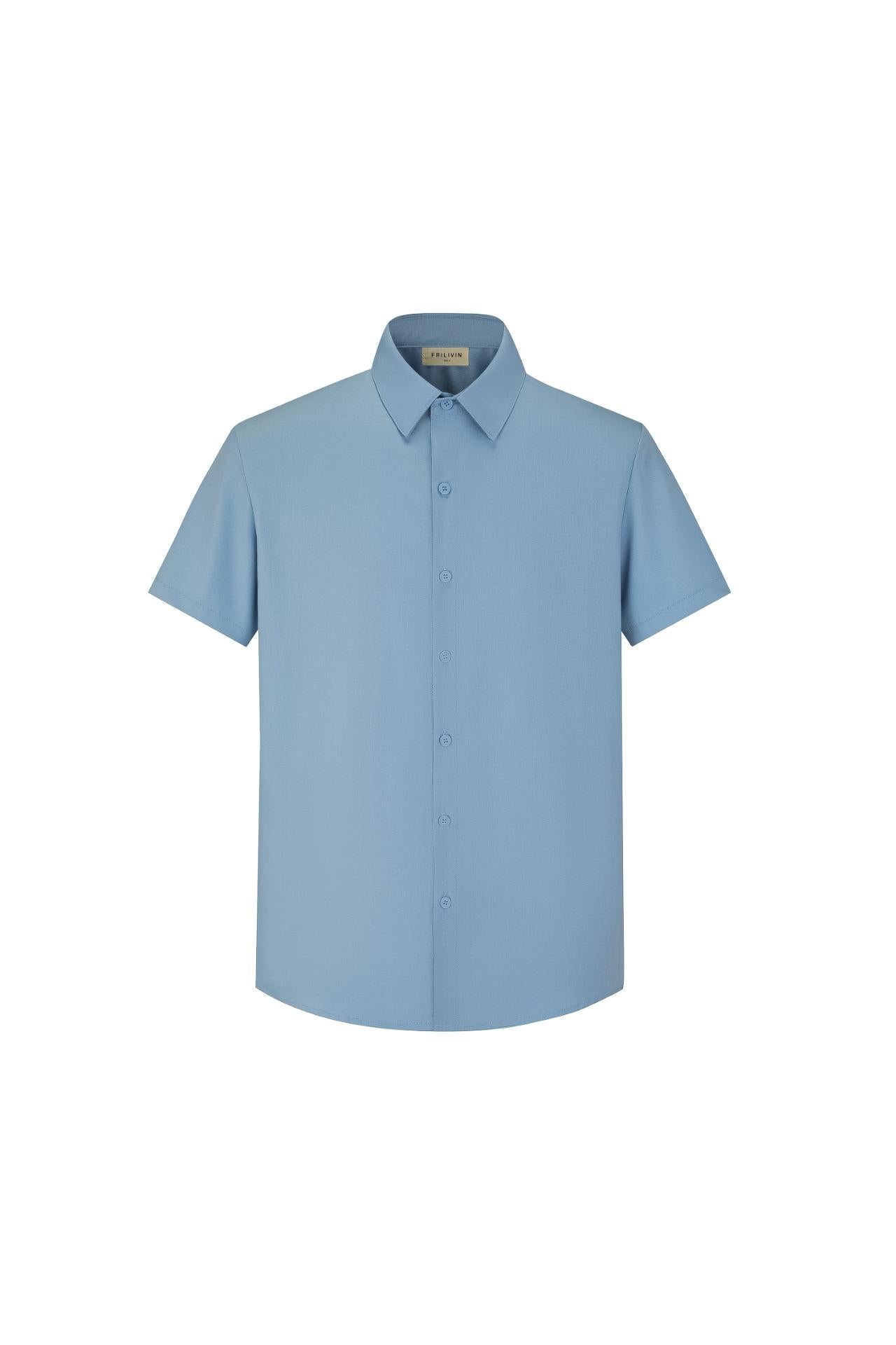 Chemise classique uni à manches courtes - Frilivin