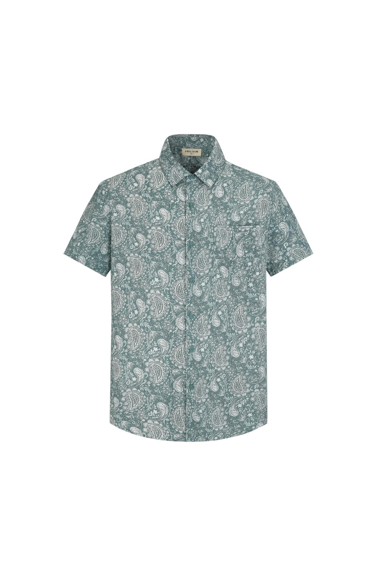 Chemise décontractée fleuri à poche - Frilivin