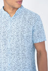 Chemise manches courtes à motif écriture - Frilivin